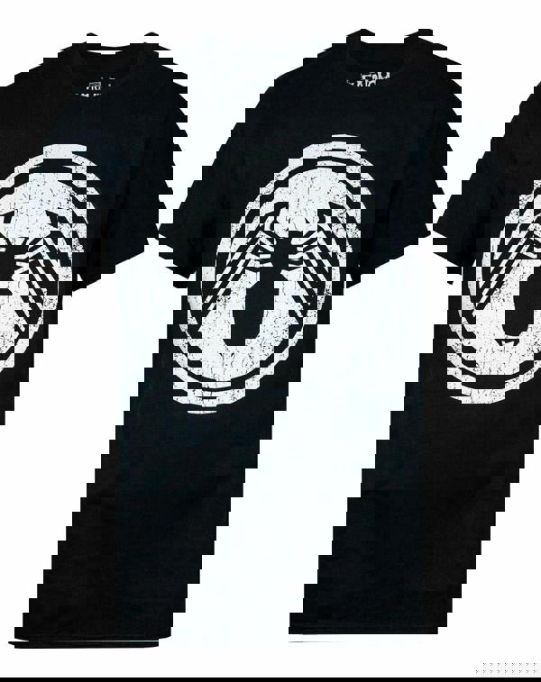 Marvel Mens Black Venom Logo Short Sleeved T-Shirt