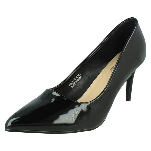 Spot On Ladies Spot On Wide Fit Court High Heels F90110