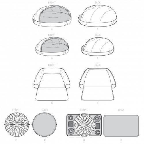 Simplicity Sewing Pattern 9445, Accessories for Pets, OS (One Size) - Intermediate