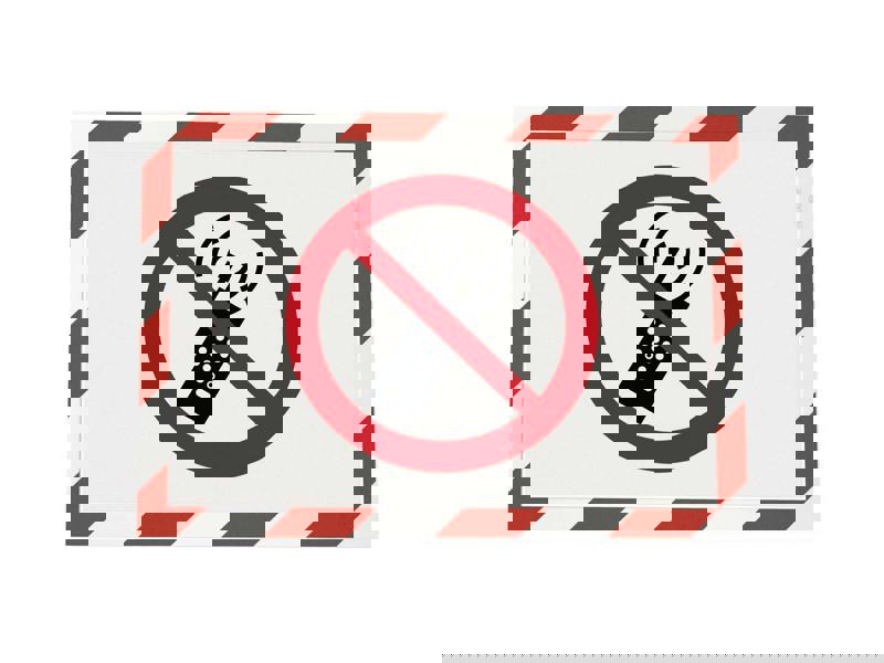 Durable DURAFRAME Adhesive Magnetic Hazard Frame | 2 Pack | A4 Red & White