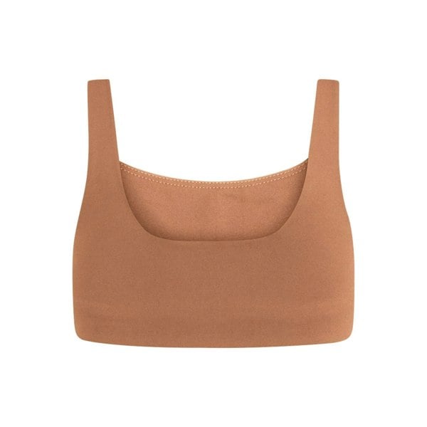 Girlfriend Collective Womens/Ladies Tommy Cropped Square Neck Bra - Antler