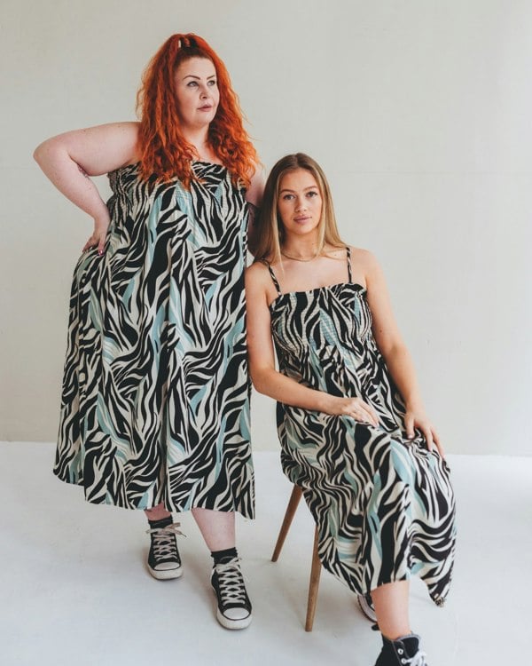 Zuri Multicolour Zebra Twirl Print Multifunctional Maxi Skirt- image 3