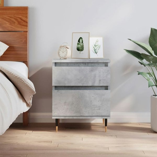 Berkfield Bedside Cabinet Concrete Grey 40x35x50 cm Engineered Wood