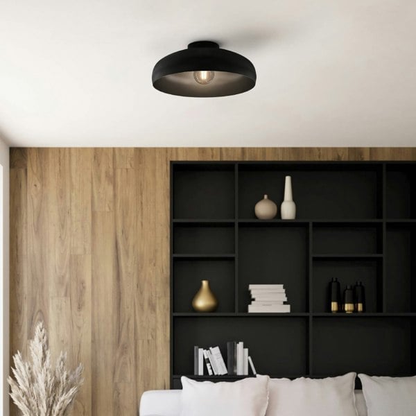 EGLO Mogano 1-Light Vintage Black Ceiling Light