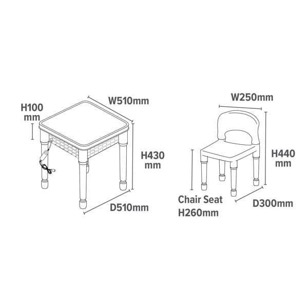 Liberty House Toys Light Table and Two Chairs Set