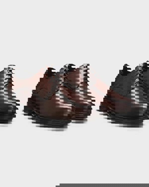 Pair of BOSS Orange Tayil Mens Derby Shoes in Dark Brown 205 