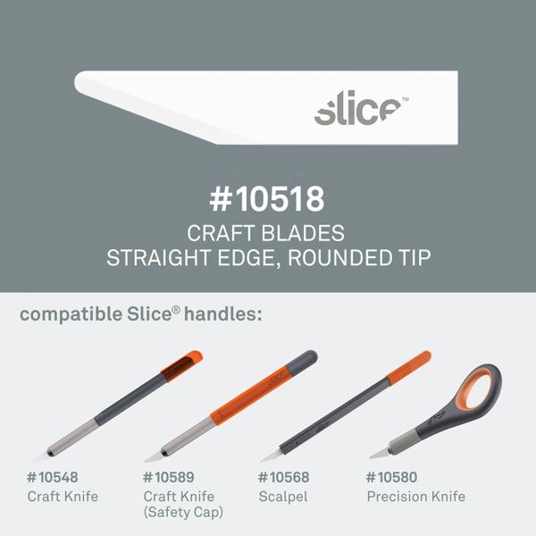 Slice Craft Blades (Straight Edge, Rounded Tip) Compatible Slice Handles - DaltonSafety