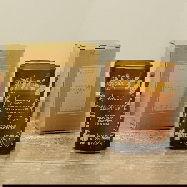 Personalised Memento Company Personalised Pumpkins Amber Glass Candle