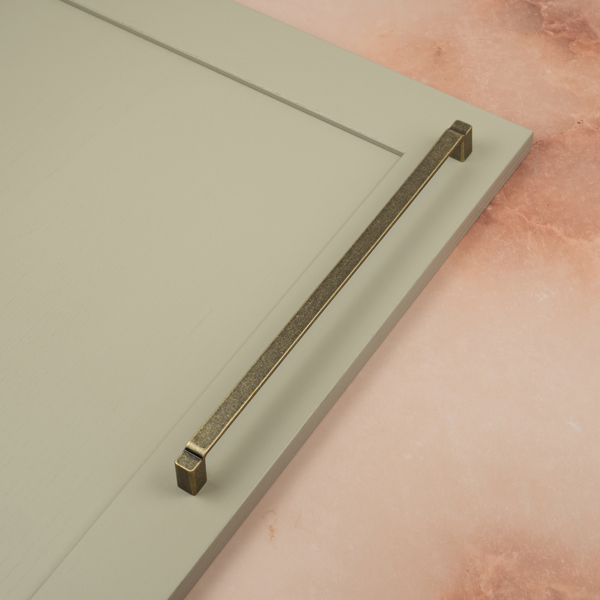 Handle & Home Antique Brass Stepped Cabinet Handles