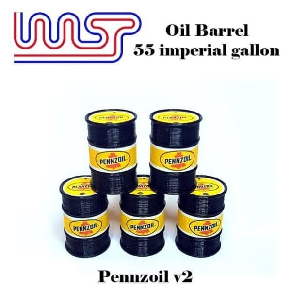 MCSlots Pennzoil V2 5 x Barrel Drum 1:32 Scale Slot Car Track Scenery Wasp 55