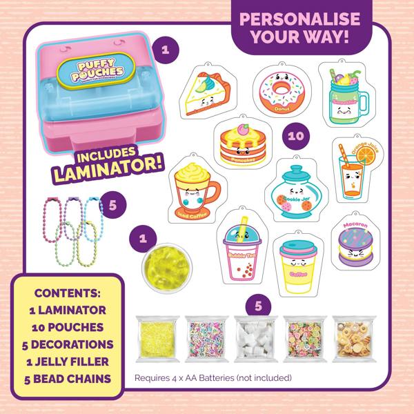 Puffy Pouches Themed Set - Coffee Shop