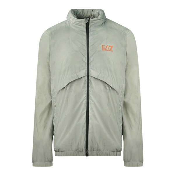 Ea7 Orange Logo On Chest Neutral Jacket - Grey