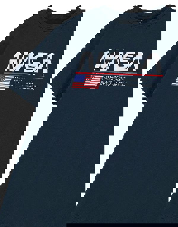 NASA Unisex Kids Blue Space Kids Short Sleeved T-Shirt