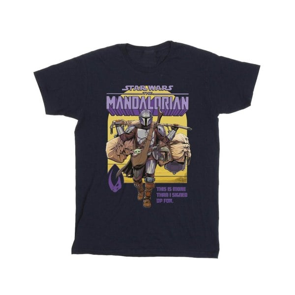Star Wars Mens The Mandalorian More Than I Signed Up For T-Shirt - Navy Blue