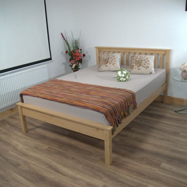 Mission TM Wiltshire Solo Pine Wooden Bed Frame - UV Waxed