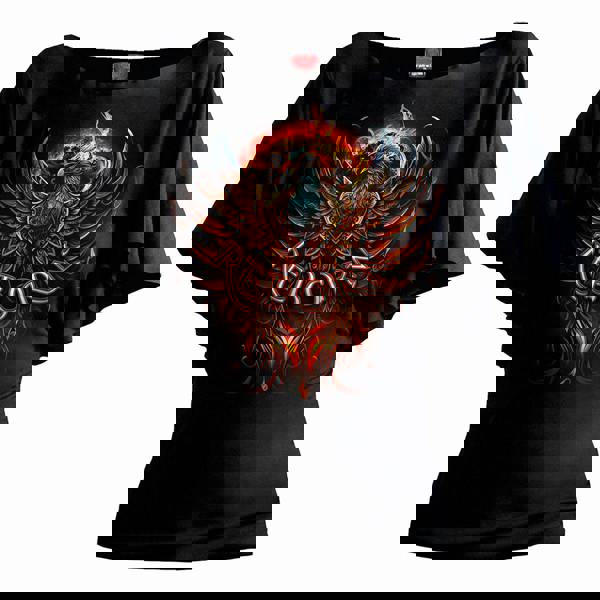 ASHES REBORN - Boat Neck Bat Sleeve Top Black