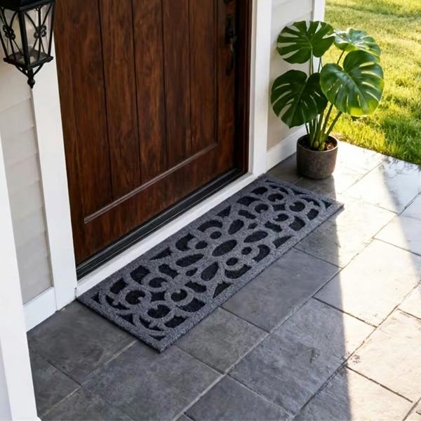 Nicoman Victorian Style Eco-Friendly Rubber Step Mat - Grey