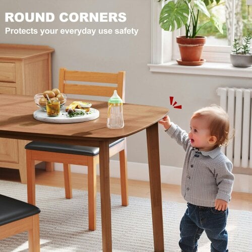 Wyld Haus Graspette Solid Wood Light Brown Rectangular Dining Table