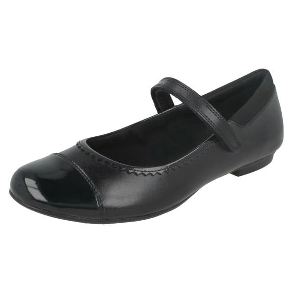 Clarks Girls Bootleg By Clarks Patent Toe Cap School Shoes Tizz Ace