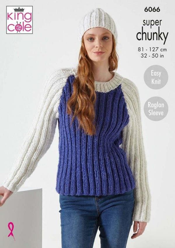 King Cole Celestial Super Chunky Knitting Pattern 6066, Sweaters, Headwear for Women, 32 - 50 Inches - Easy