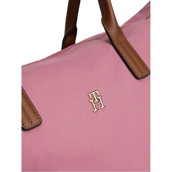 Tommy Hilfiger Popette Monogram Nylon Tote Bag - Rose Pink - 