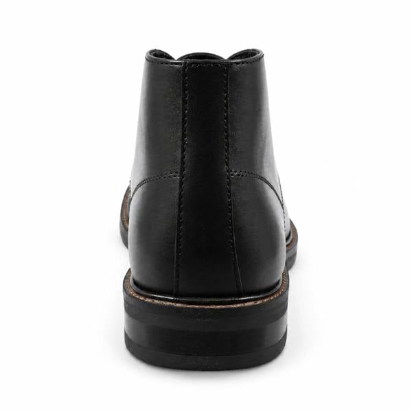 Dolcetto Oban - Men's Black Leather Lace-Up Chukka Ankle Boots