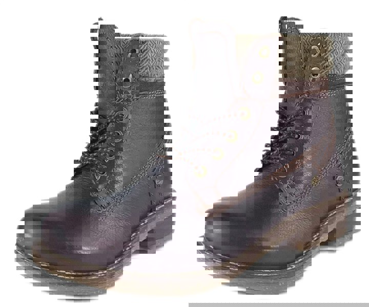 Wrangler Hill Tweed Lace Leather Combat Mens Boots