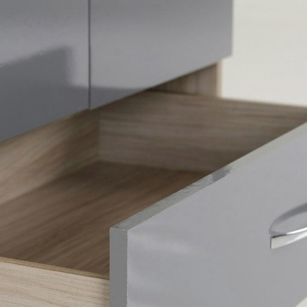 Seconique Nevada 2 Door 1 Drawer Mirrored Wardrobe