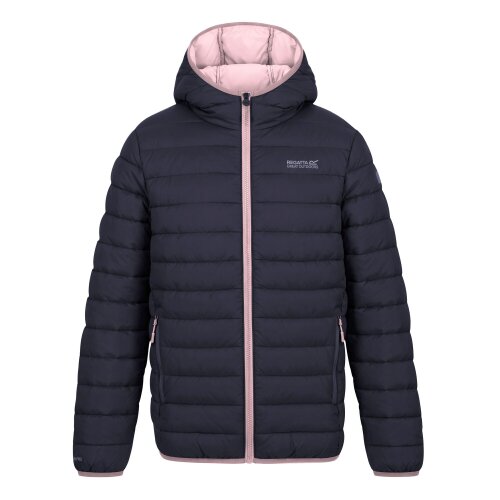 Regatta Kids Marizion Hooded Padded Jacket - Navy/Powder Lilac