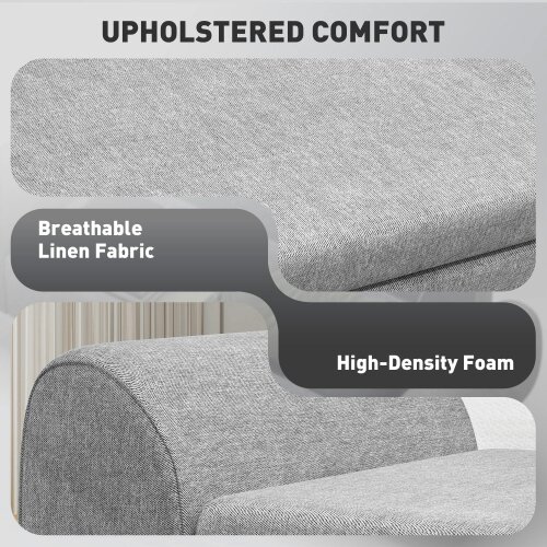 Wyld Haus Nesama Linen Grey Storage Bench With Armrest