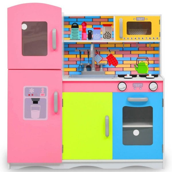 Berkfield Kids' Play Kitchen MDF 80x30x85 cm Multicolour