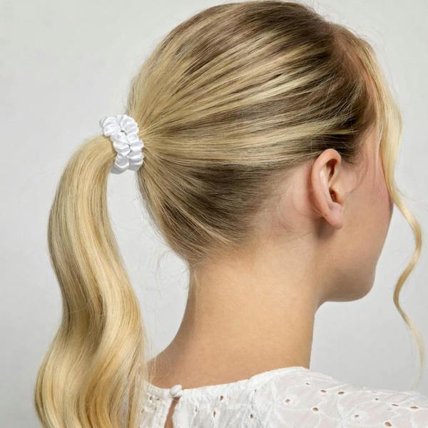 Silver Cloud Beauty Silver Cloud Satin Skinny Hair Scrunchie Combo Pack 5 Pack