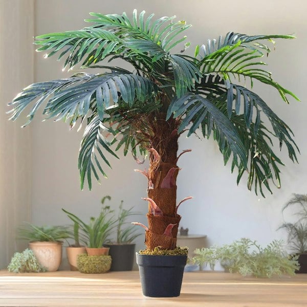 Rafaelo Mobilia Artificial 100CM Tall Decorative Faux Palm Tree Green