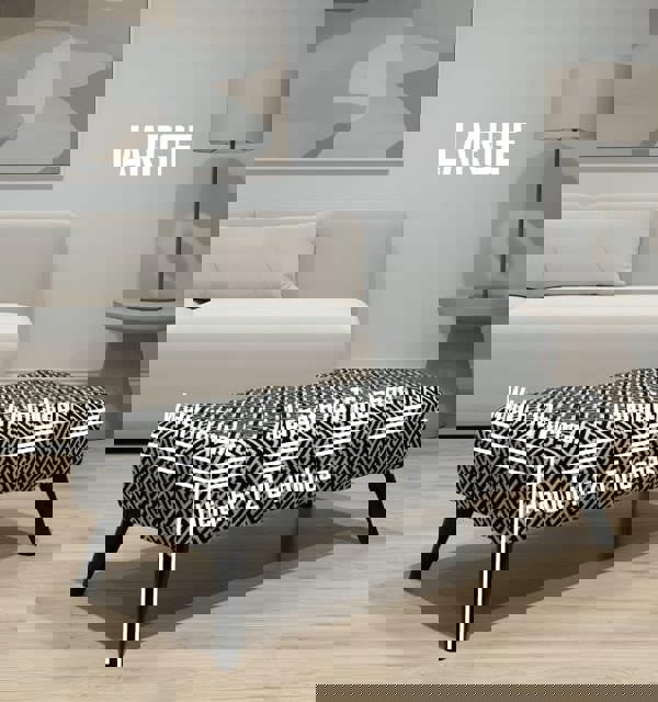 Eden embossed premium pattern Footstool window bay seat pouffe coffee table - ISTOOLS