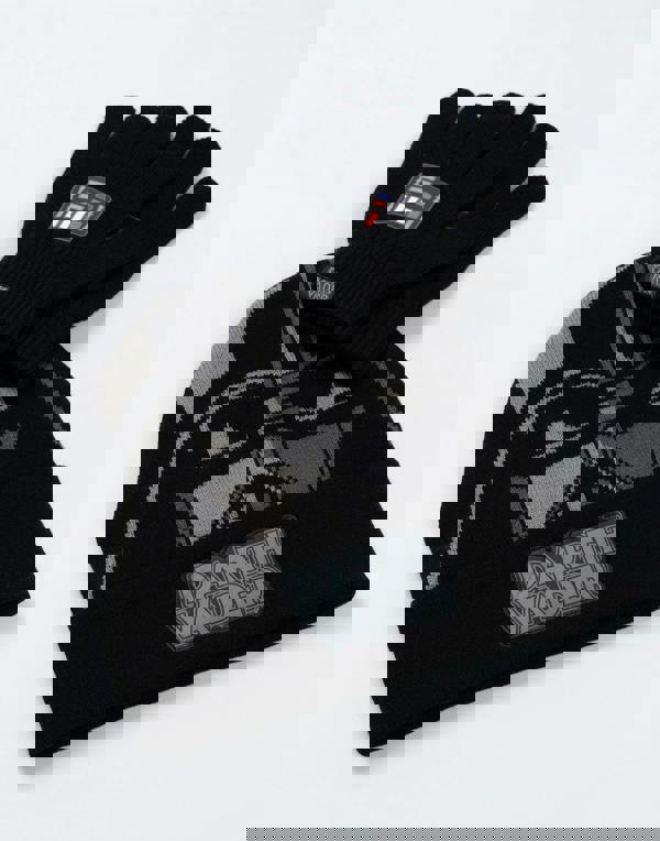 Star Wars Boys Black Darth Vader Beanie and Gloves Set (One Size)