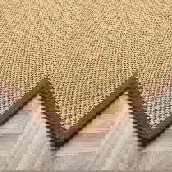 Origins Sisal Warm Natural with Dark Brown Border