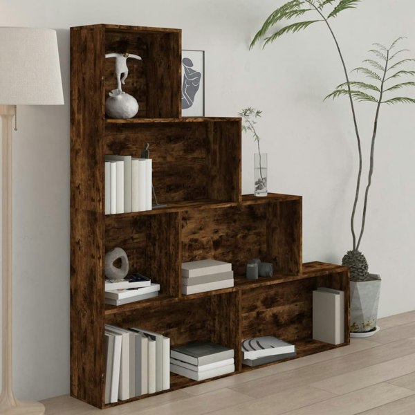 Berkfield Book Cabinet Smoked Oak 155x24x160 cm