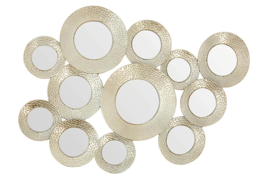 Marcia Hammered Silver Wall Mirror