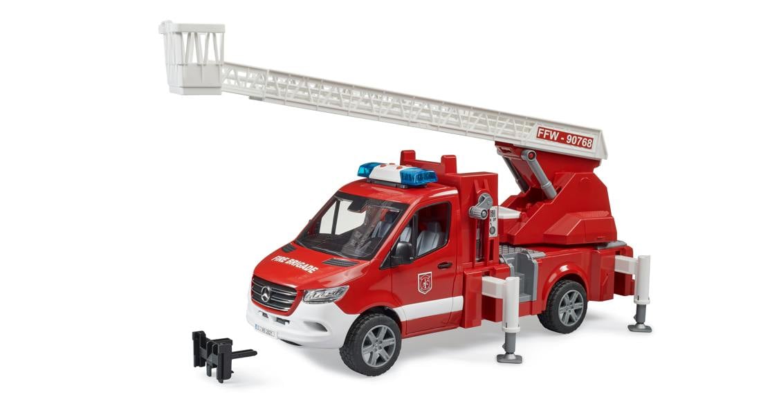 Bruder MB Sprinter Fire engine with ladder, waterpump and L S Modul Delivery Vehicle Model