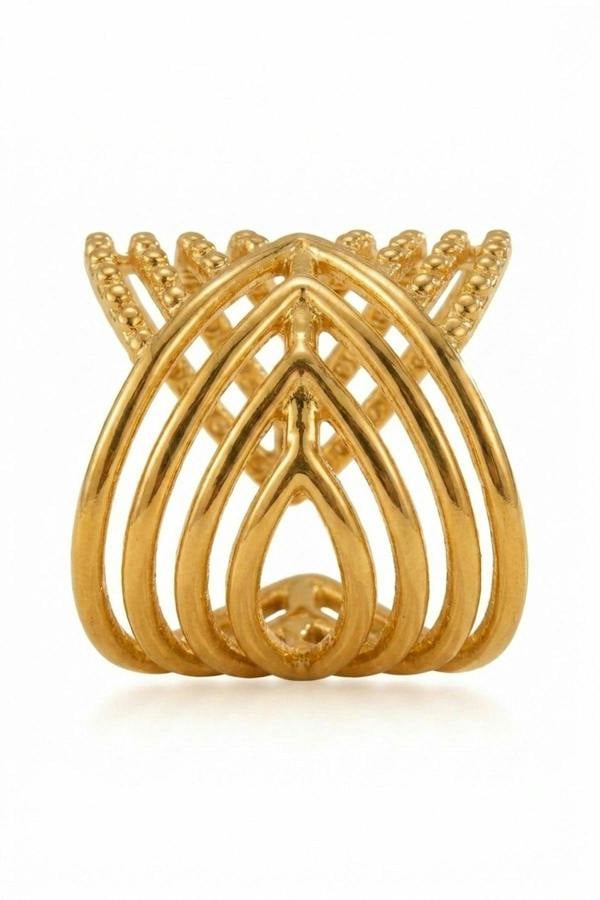 ARIIRA Avalon Gold Tone Geometric Multi Layer