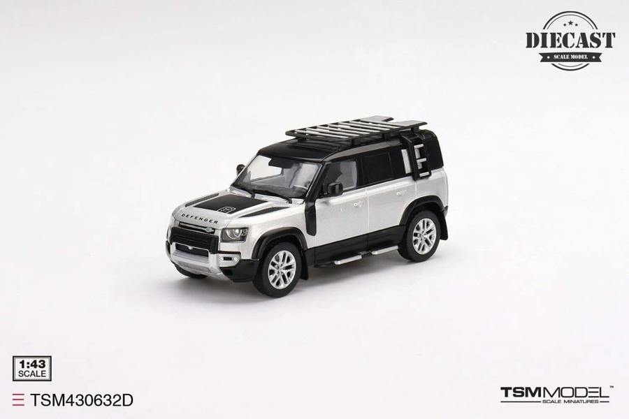MCSlots Land Rover Defender 110 Explorer Pro Indus Silver 1:43 Scale TSM430632D