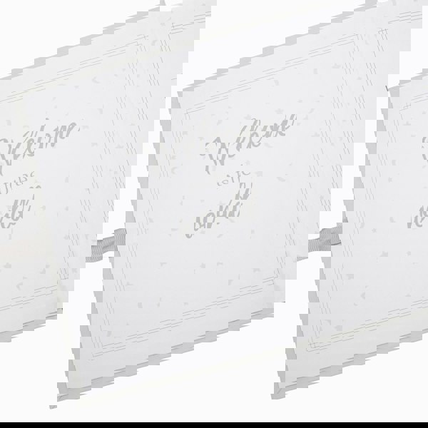 Baby Keepsake Photo Album with Silver Plated Rattle Pram and Booties Image 4