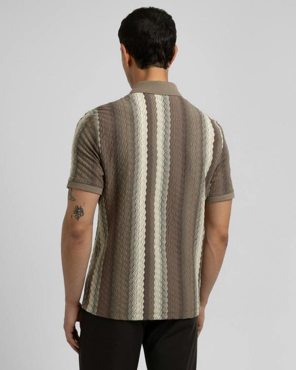 Steel & Jelly Goldie - Zig-Zag Seersucker Polo Shirt