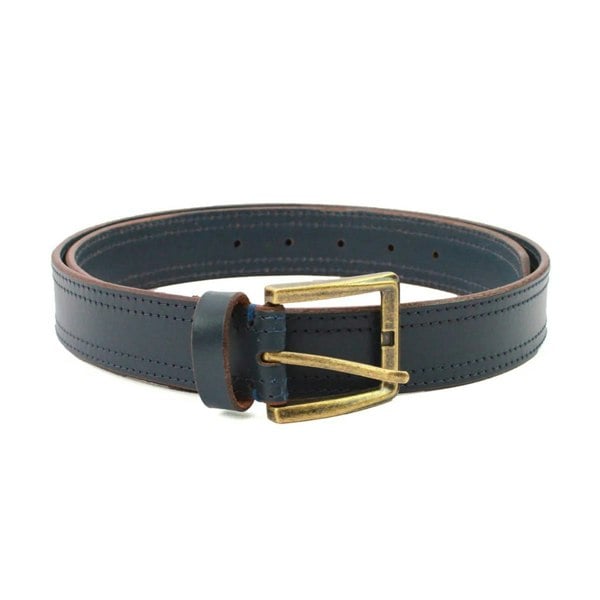 Eastern Counties Leather Mens Connor Leather Waist Belt - Navy