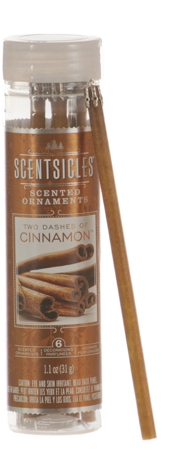 Samuel Alexander 6 Scentsicles Scented Hanging Ornaments Sticks - Two Dashes of Cinnamon
