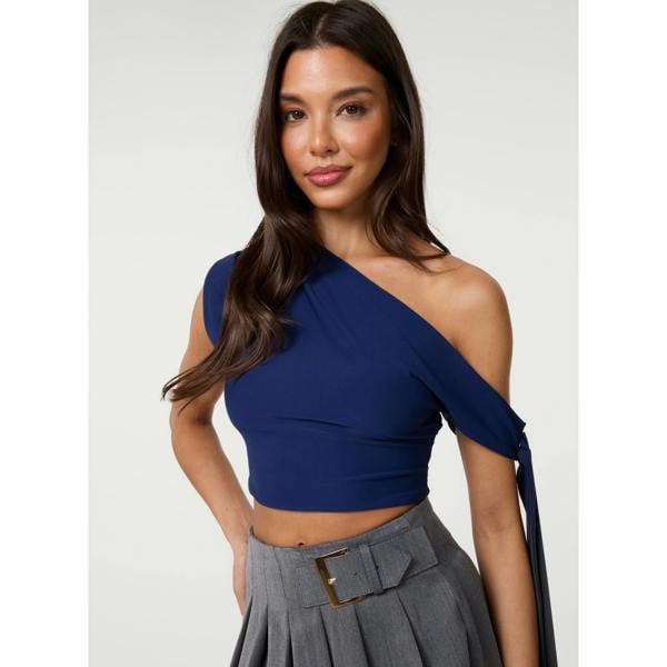Pink Vanilla Soft Cotton Asymmetric Tie Sleeve Top