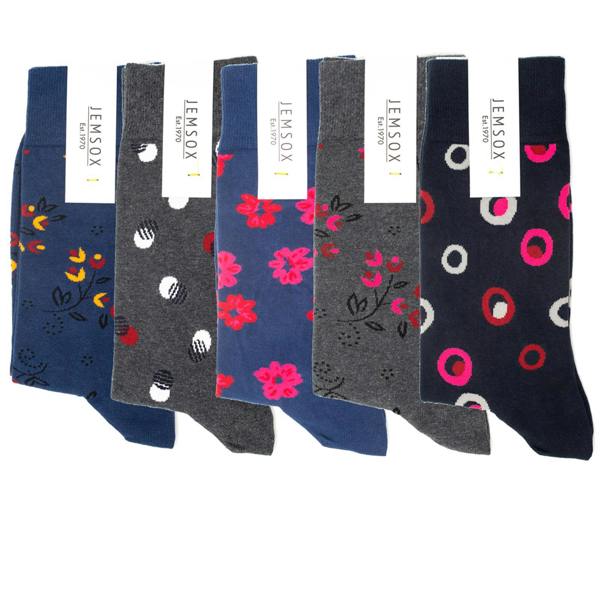 Jemsox Continental Elegance: Luxury Organic Cotton Men’s Socks (5 Pack) | One Size UK 7-11