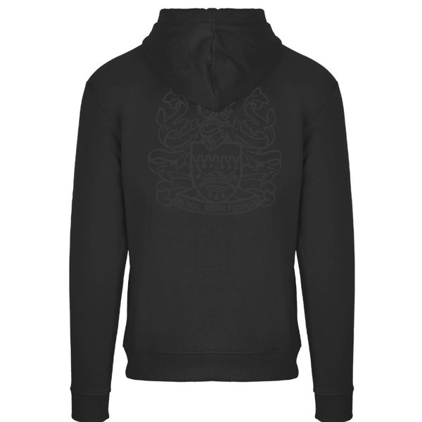 Aquascutum Box Gothic Logo Zip-Up Hoodie - Black