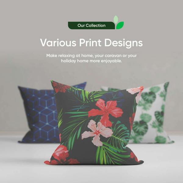 Gardenwize Pair of Outdoor Scatter Cushions – Tropical Leaf Design