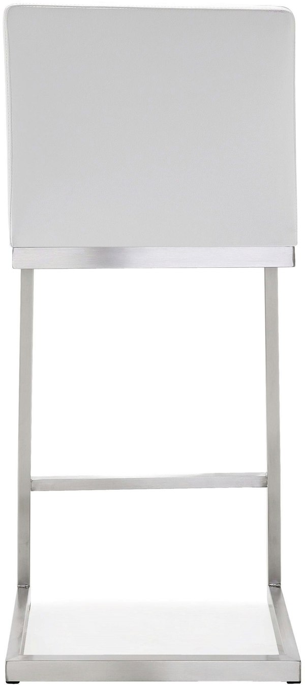 Furniture Edit Parma White Stainless Steel Counter Stool Set of 2